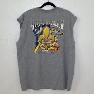 Harley Davidson flying Eagle logo sleeveless Louisiana t-shirt Size 2XL EUC